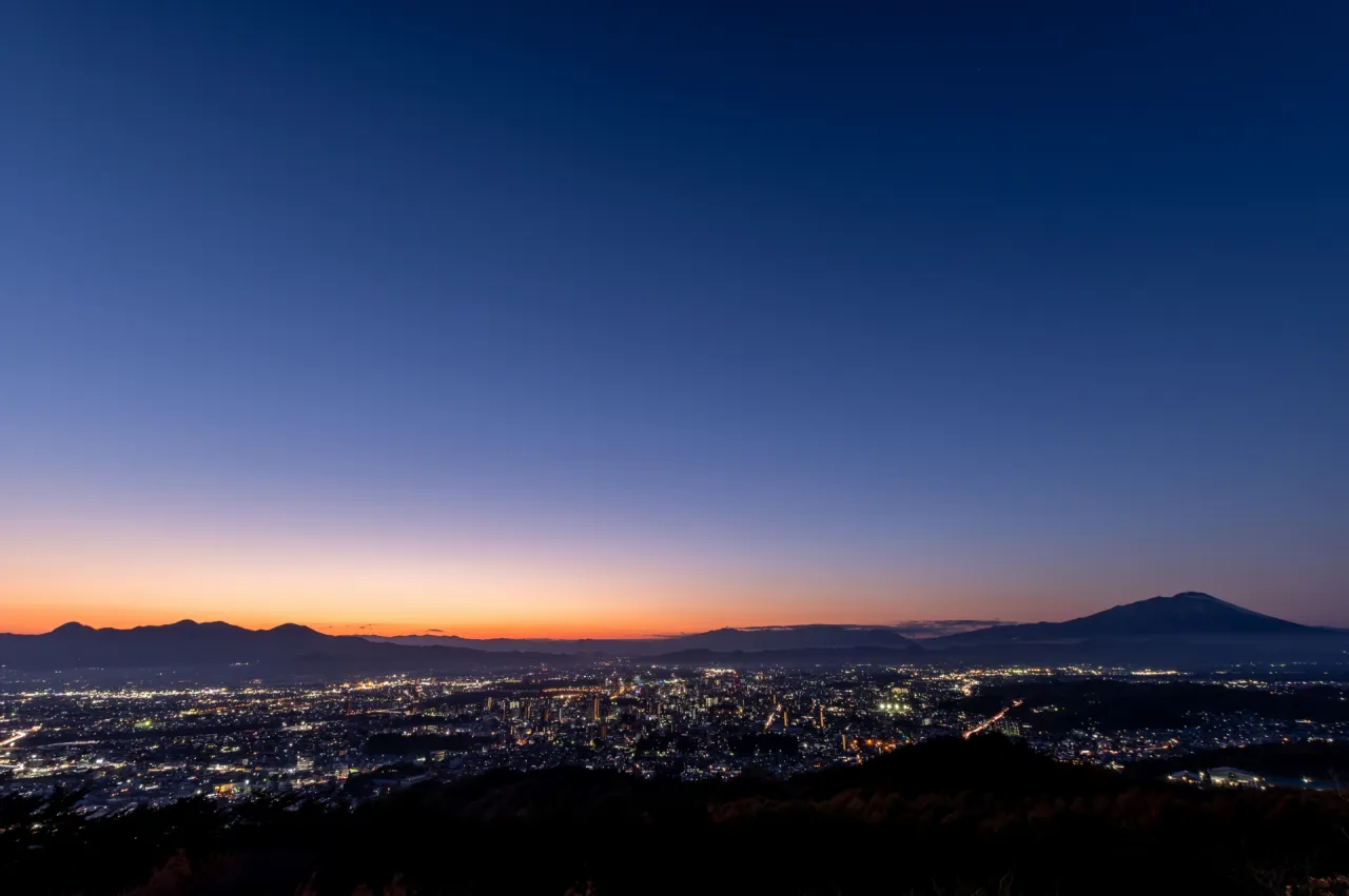 盛岡の夕暮