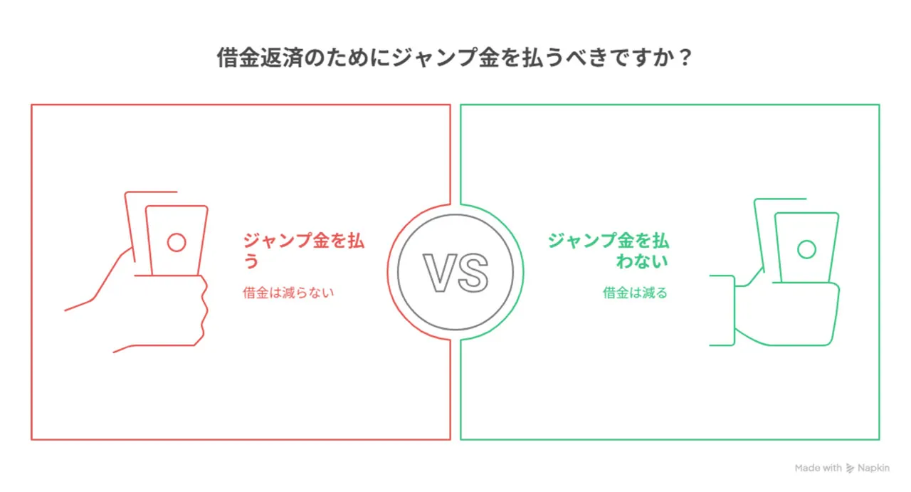 ジャンプ 払う