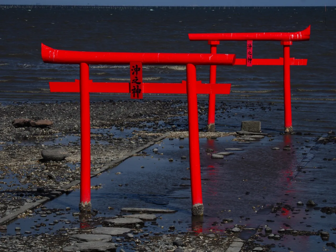 大魚神社の海中鳥居