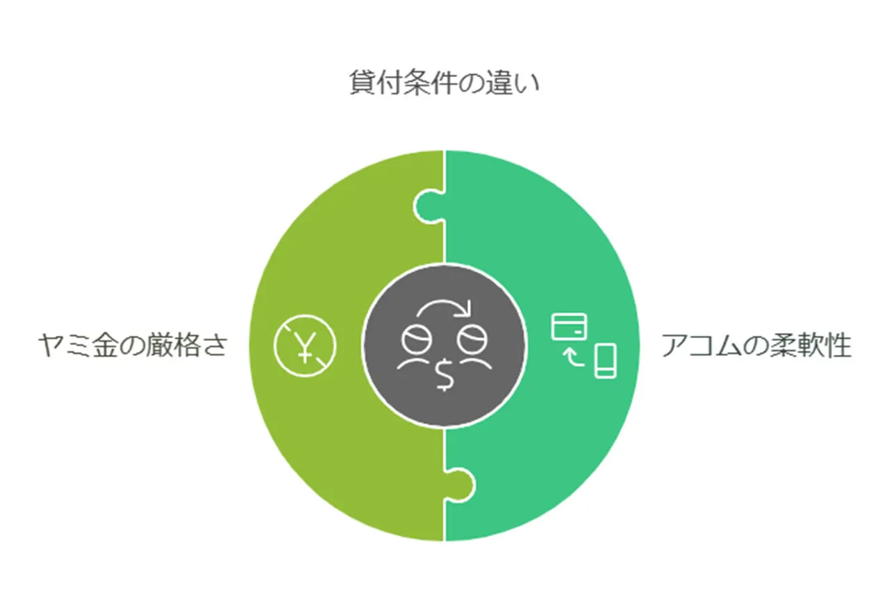 返済条件と取り立て方法の違い