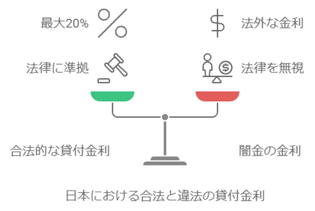 法律で定められた金利の上限と違法な高金利